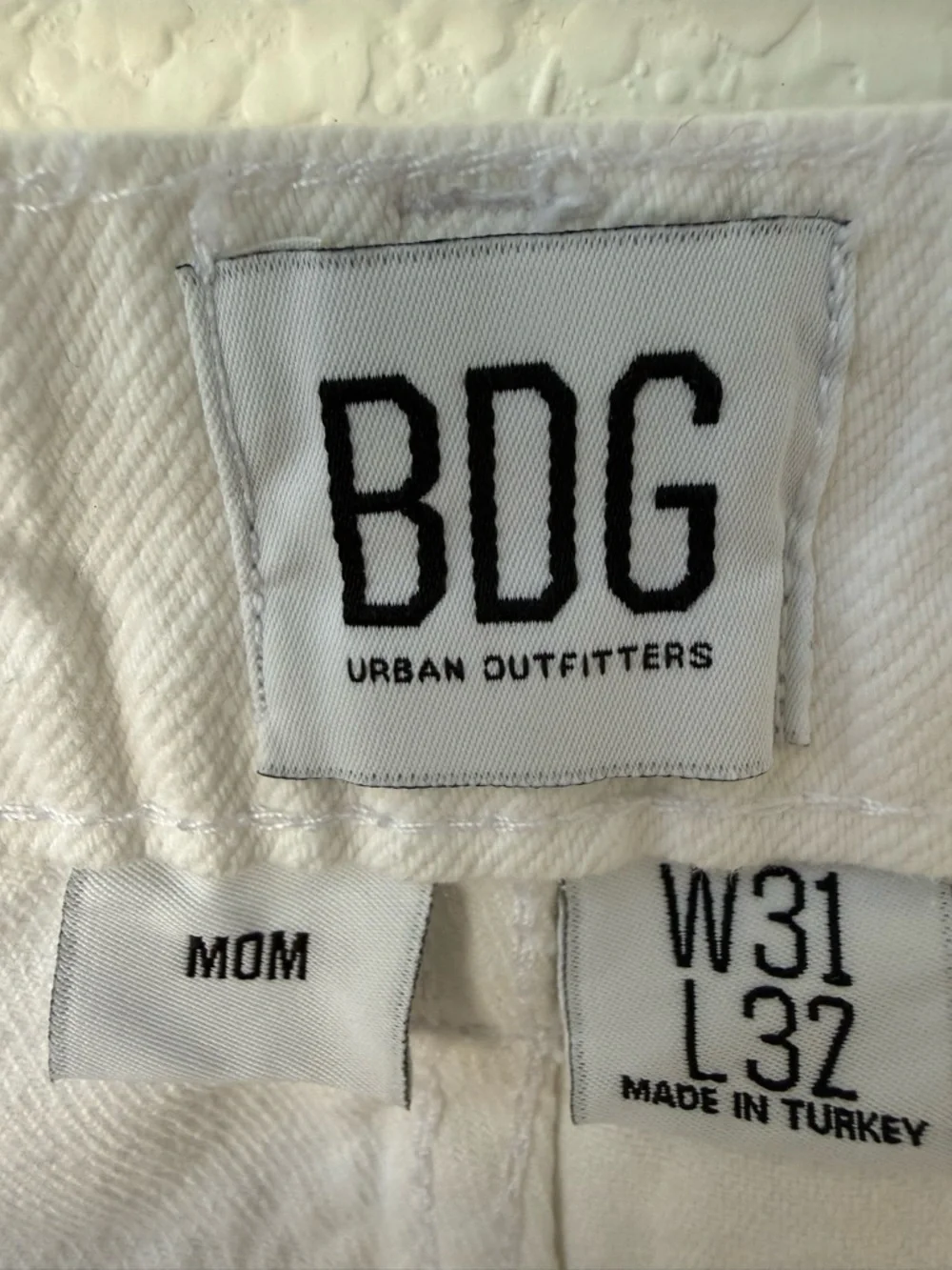 BDG White Straight Leg Ripped Jeans